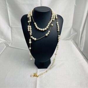 Brand New Vivienne Westwood Gold-Tone Irregular Pearl Necklace